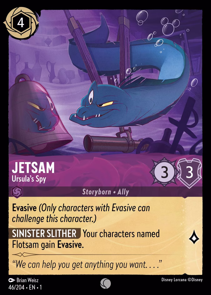 Jetsam - Ursula's Spy — The First Chapter #46 (Disney Lorcana card)