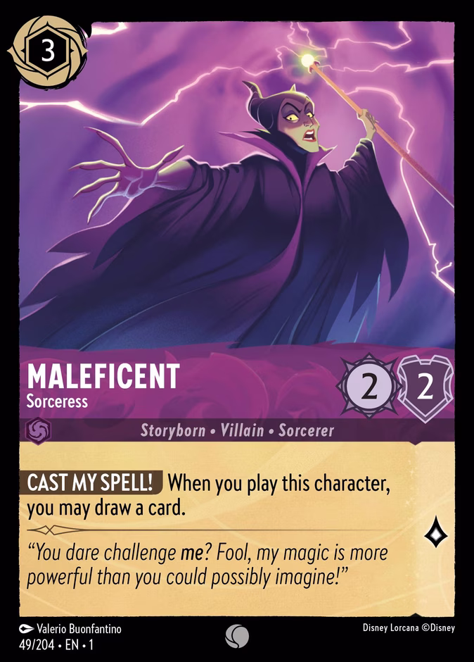 Maleficent - Sorceress — The First Chapter #49 (Disney Lorcana card)