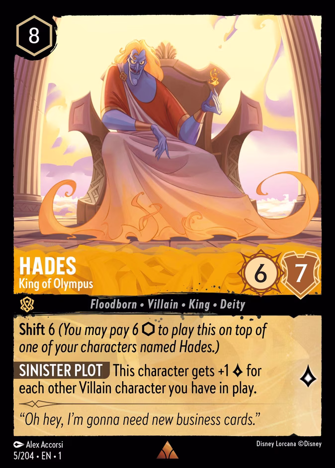 Hades - King of Olympus — The First Chapter #5 (Disney Lorcana card)