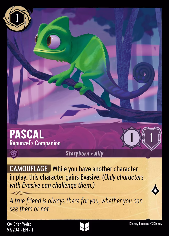 Pascal - Rapunzel's Companion — The First Chapter #53 (Disney Lorcana card)