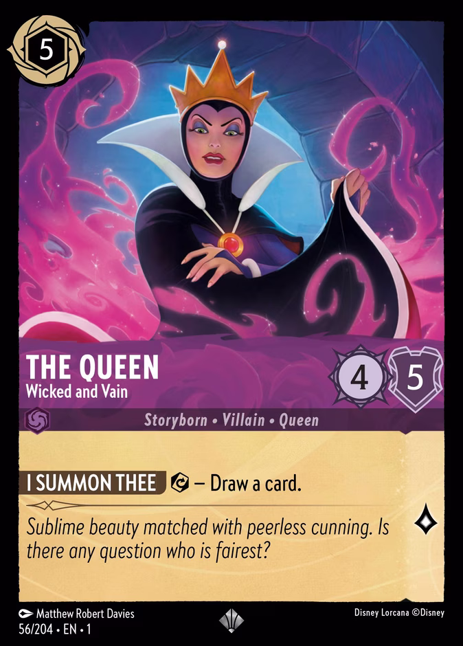 The Queen - Wicked and Vain — The First Chapter #56 (Disney Lorcana card)