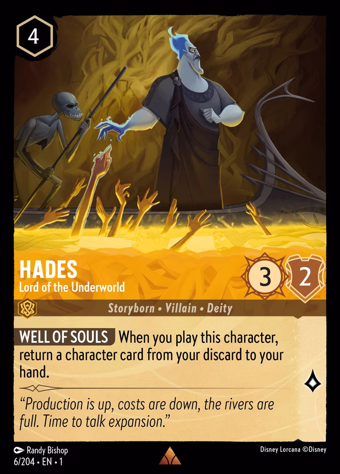 Hades - Lord of the Underworld — The First Chapter #6 (Disney Lorcana card)