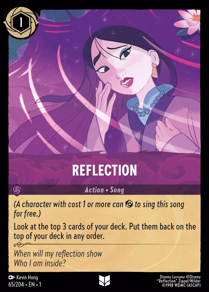 Reflection — The First Chapter #65 (Disney Lorcana card)