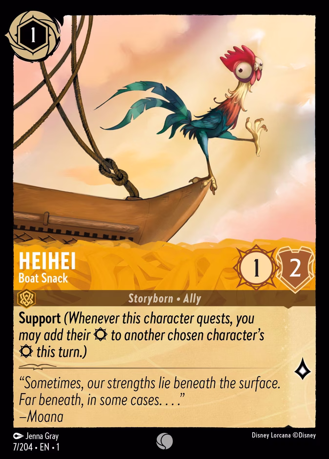 HeiHei - Boat Snack — The First Chapter #7 (Disney Lorcana card)