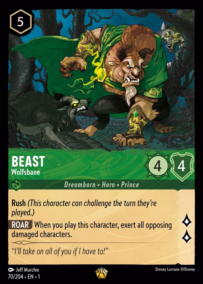 Beast - Wolfsbane — The First Chapter #70 (Disney Lorcana card)