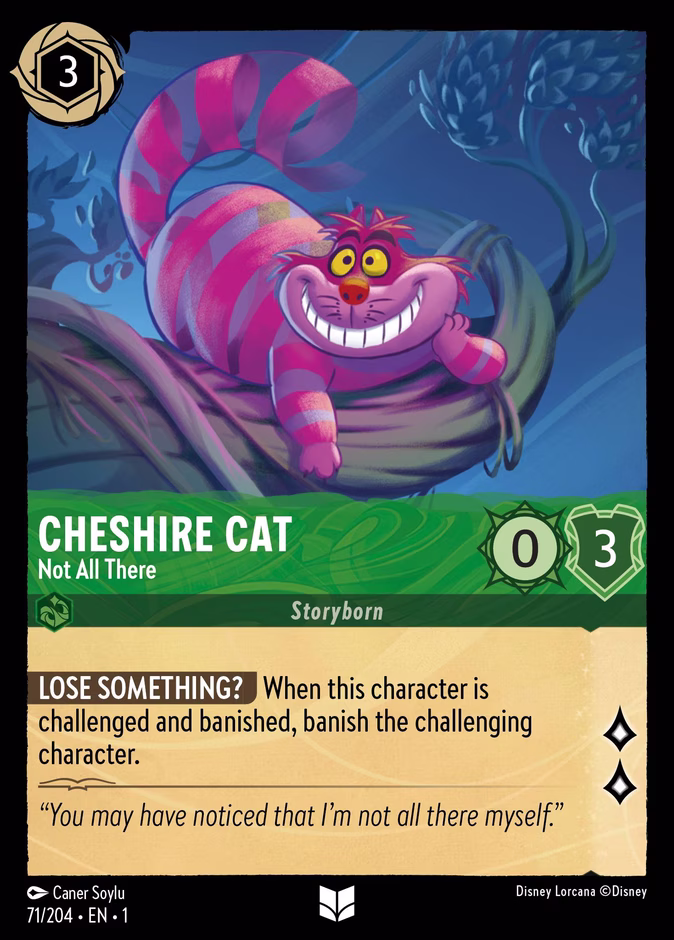 Cheshire Cat - Not All There — The First Chapter #71 (Disney Lorcana card)