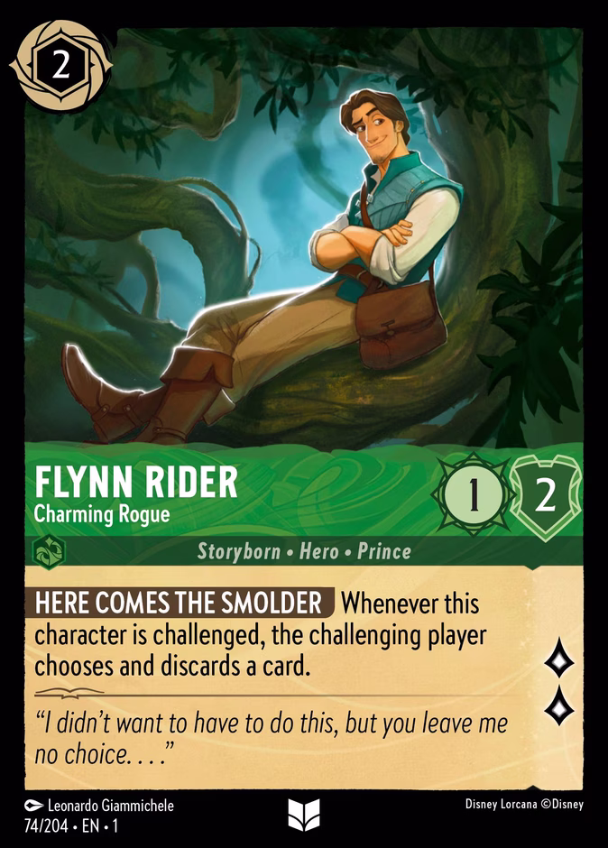Flynn Rider - Charming Rogue — The First Chapter #74 (Disney Lorcana card)