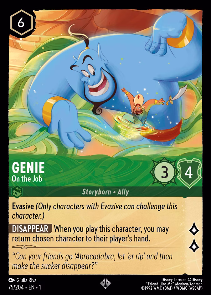 Genie - On the Job — The First Chapter #75 (Disney Lorcana card)