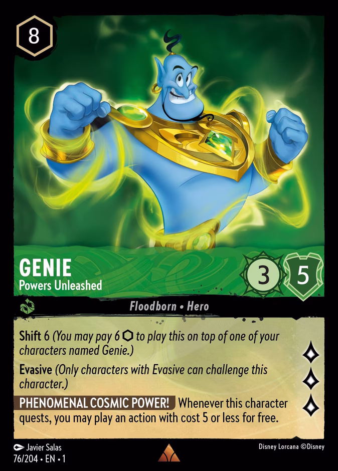 Genie - Powers Unleashed — The First Chapter #76 (Disney Lorcana card)