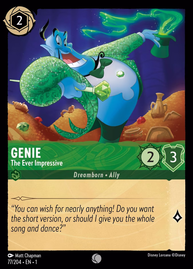 Genie - The Ever Impressive — The First Chapter #77 (Disney Lorcana card)