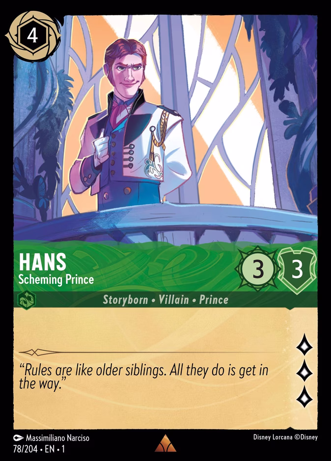 Hans - Scheming Prince — The First Chapter #78 (Disney Lorcana card)