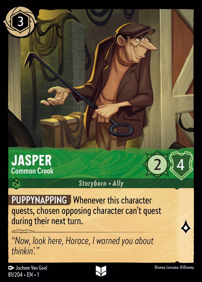 Jasper - Common Crook — The First Chapter #81 (Disney Lorcana card)