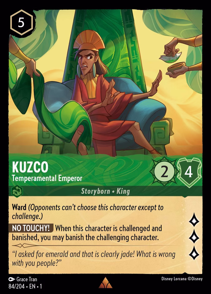 Kuzco - Temperamental Emperor — The First Chapter #84 (Disney Lorcana card)