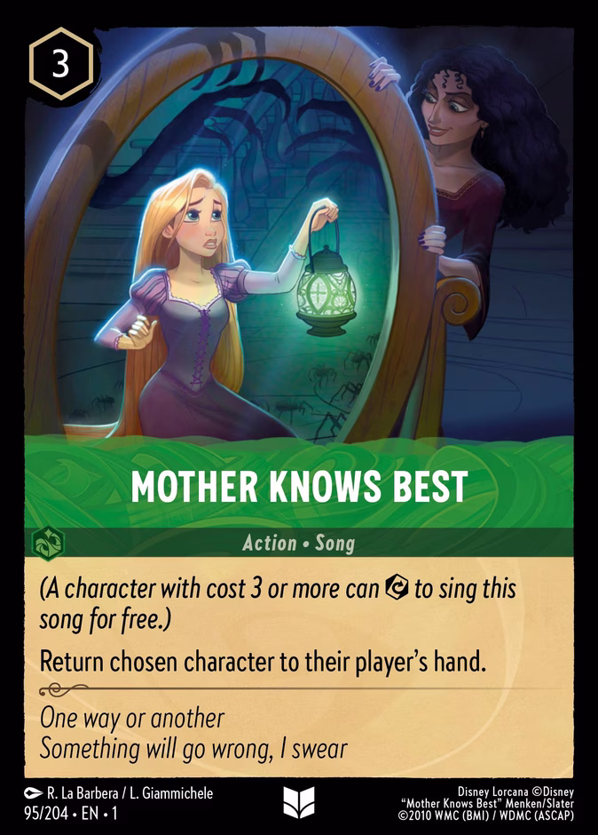 Mother Knows Best — The First Chapter #95 (Disney Lorcana card)