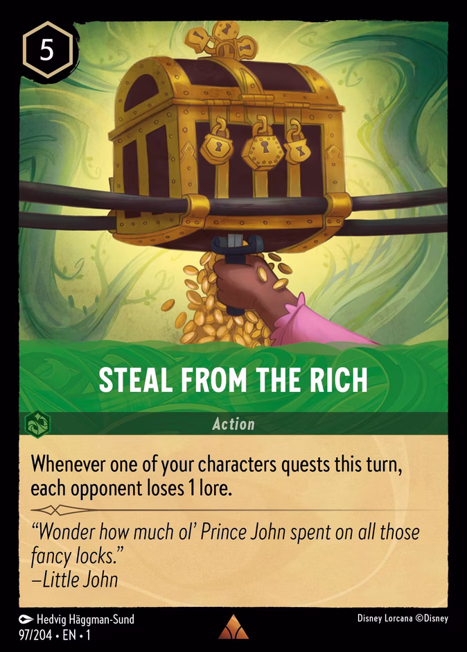 Steal from the Rich — The First Chapter #97 (Disney Lorcana card)