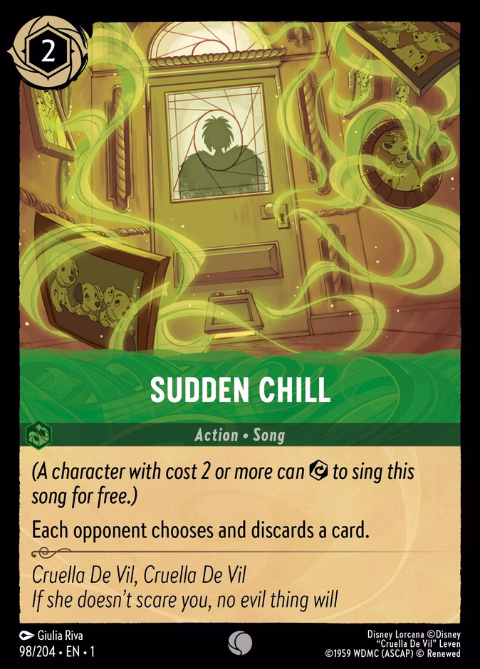Sudden Chill — The First Chapter #98 (Disney Lorcana card)