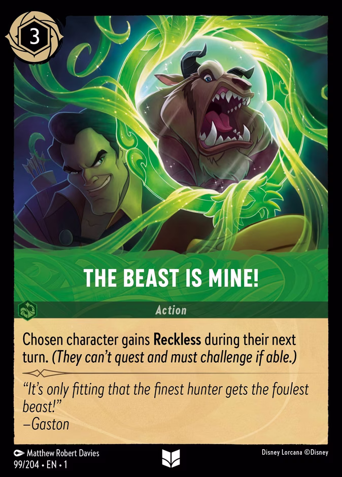 The Beast is Mine! — The First Chapter #99 (Disney Lorcana card)