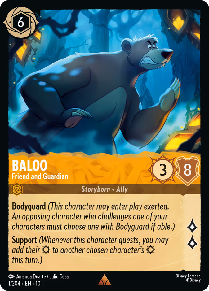 Baloo - Friend and Guardian — Whispers in the Well #1 (Disney Lorcana card)