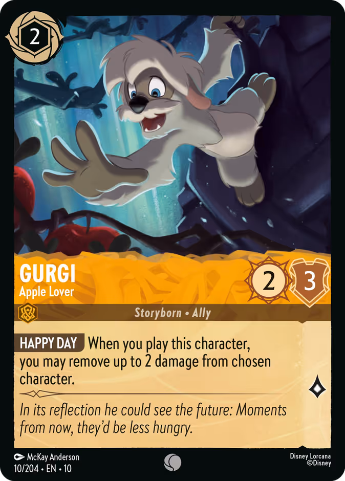 Gurgi - Apple Lover — Whispers in the Well #10 (Disney Lorcana card)