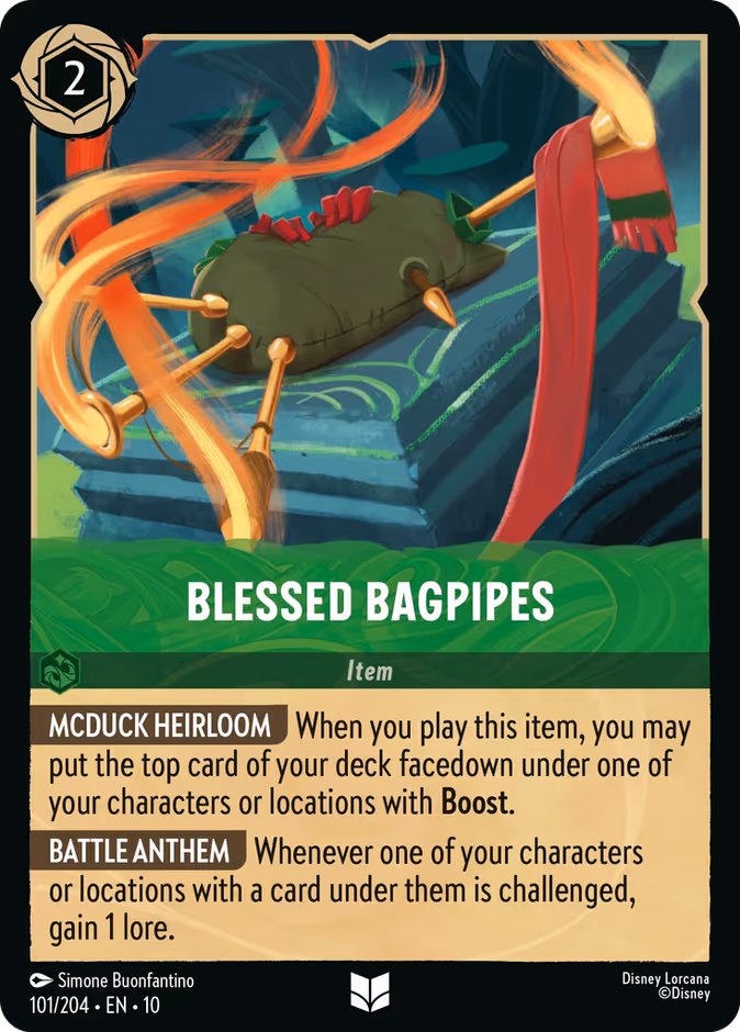 Blessed Bagpipes — Whispers in the Well #101 (Disney Lorcana card)