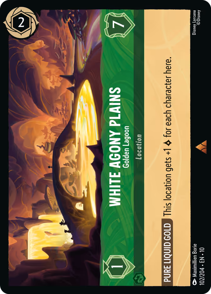 White Agony Plains - Golden Lagoon — Whispers in the Well #102 (Disney Lorcana card)