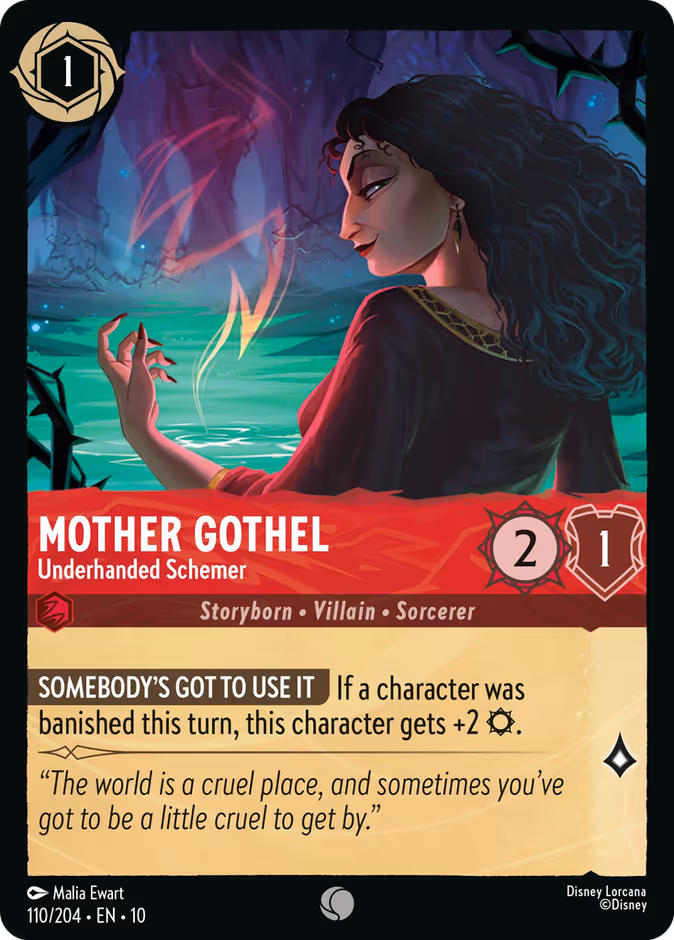 Mother Gothel - Underhanded Schemer — Whispers in the Well #110 (Disney Lorcana card)