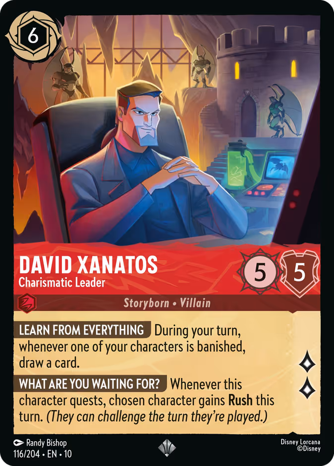 David Xanatos - Charismatic Leader — Whispers in the Well #116 (Disney Lorcana card)