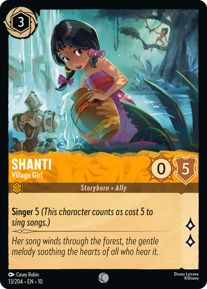 Shanti - Village Girl — Whispers in the Well #13 (Disney Lorcana card)