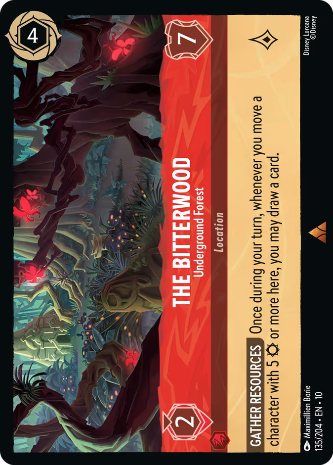 The Bitterwood - Underground Forest — Whispers in the Well #135 (Disney Lorcana card)