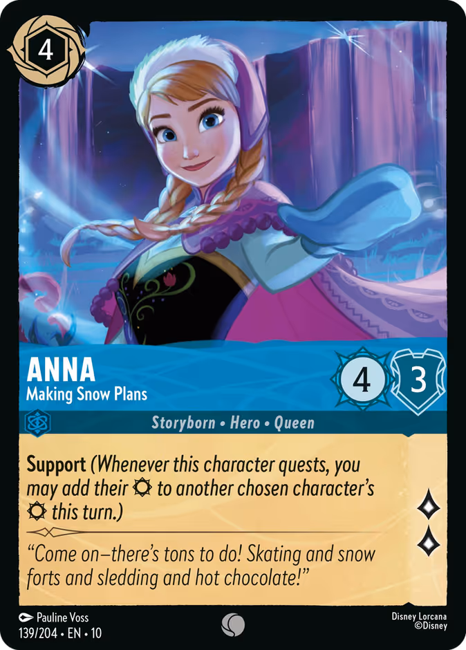 Anna - Making Snow Plans — Whispers in the Well #139 (Disney Lorcana card)