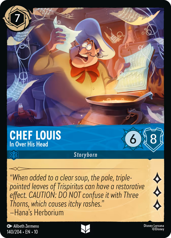 Chef Louis - In Over His Head — Whispers in the Well #140 (Disney Lorcana card)
