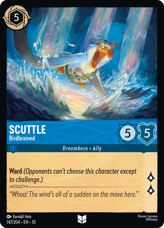 Scuttle - Birdbrained — Whispers in the Well #147 (Disney Lorcana card)