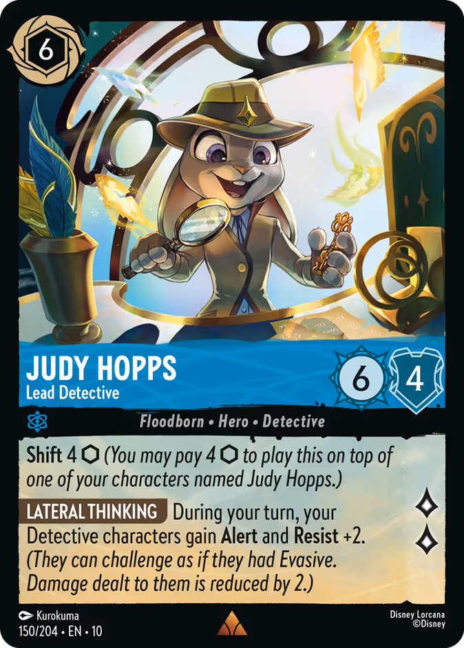 Judy Hopps - Lead Detective — Whispers in the Well #150 (Disney Lorcana card)