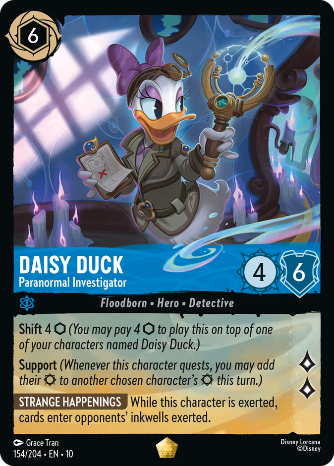 Daisy Duck - Paranormal Investigator — Whispers in the Well #154 (Disney Lorcana card)