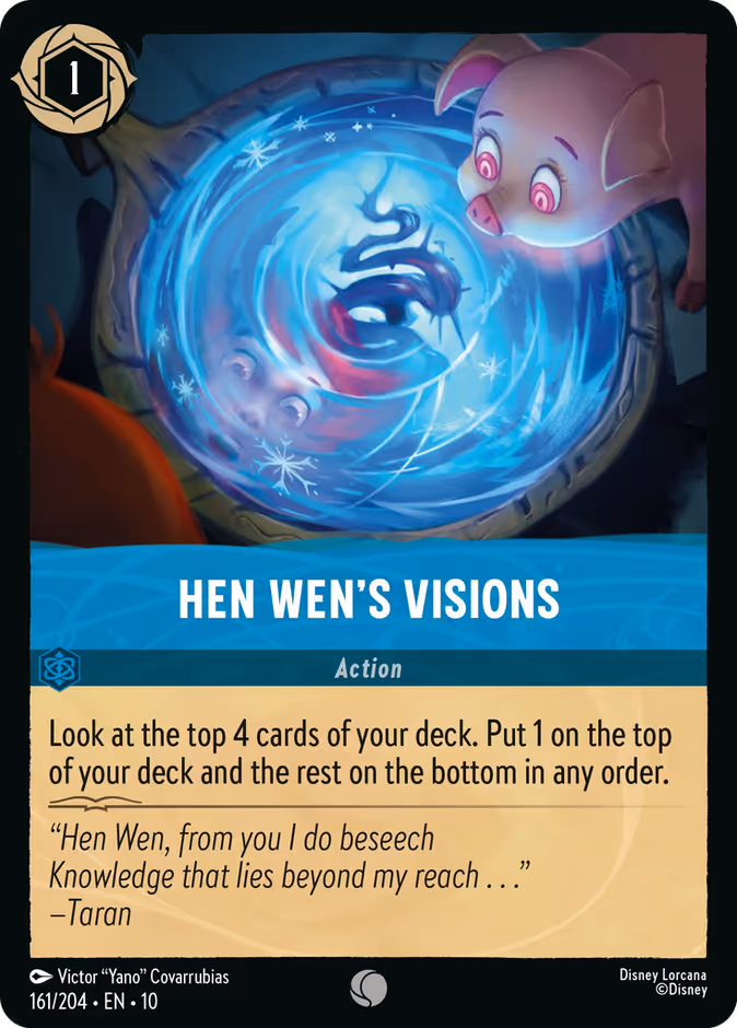 Hen Wen's Visions — Whispers in the Well #161 (Disney Lorcana card)