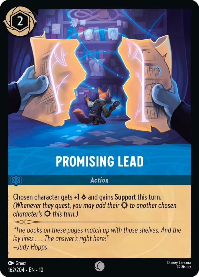 Promising Lead — Whispers in the Well #162 (Disney Lorcana card)