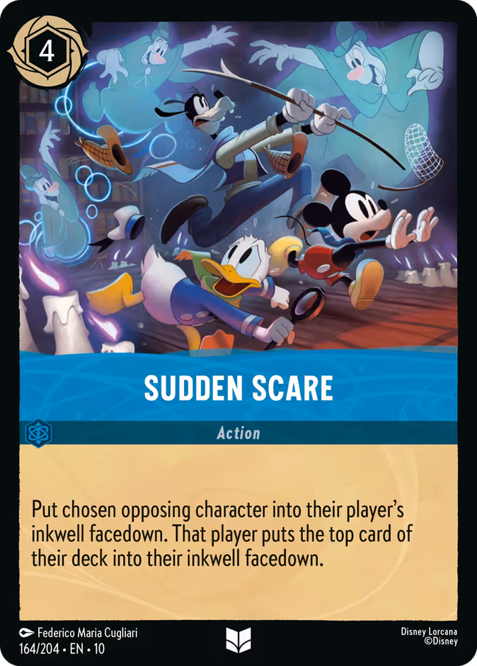 Sudden Scare — Whispers in the Well #164 (Disney Lorcana card)