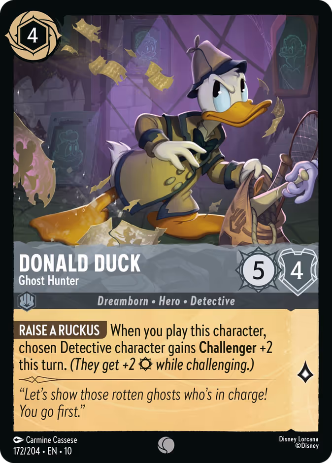 Donald Duck - Ghost Hunter — Whispers in the Well #172 (Disney Lorcana card)