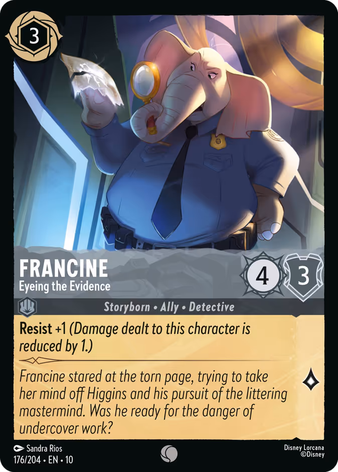 Francine - Eyeing the Evidence — Whispers in the Well #176 (Disney Lorcana card)