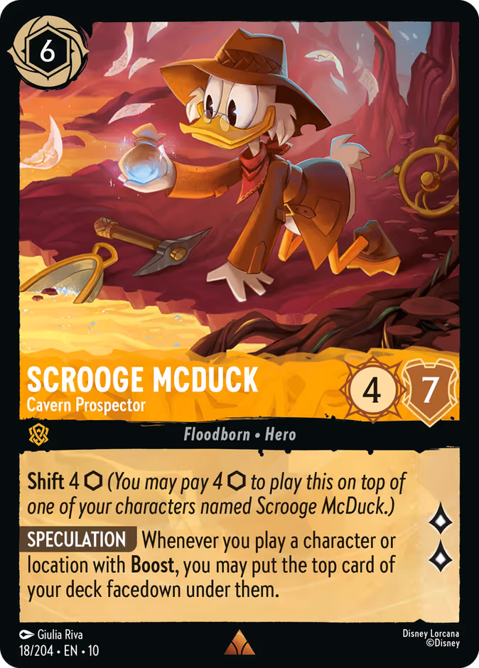 Scrooge McDuck - Cavern Prospector — Whispers in the Well #18 (Disney Lorcana card)