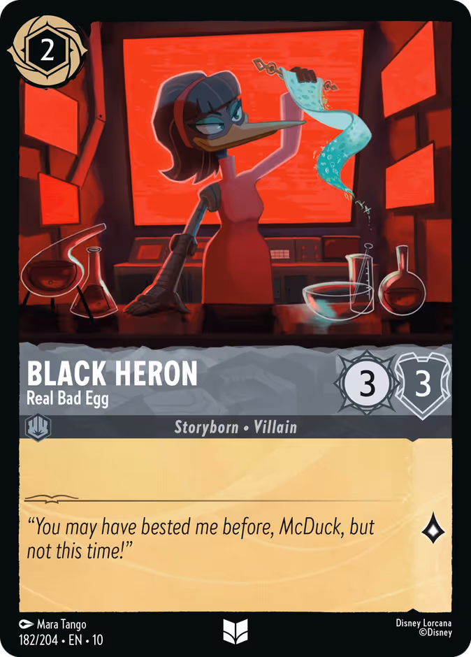 Black Heron - Real Bad Egg — Whispers in the Well #182 (Disney Lorcana card)