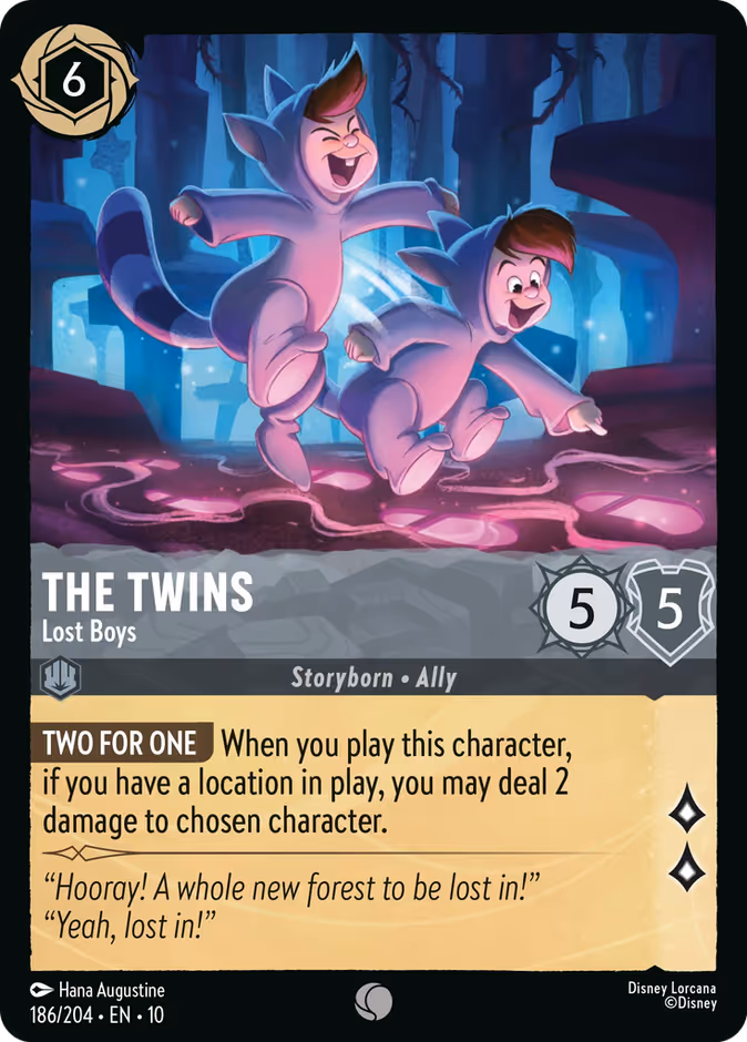 The Twins - Lost Boys — Whispers in the Well #186 (Disney Lorcana card)