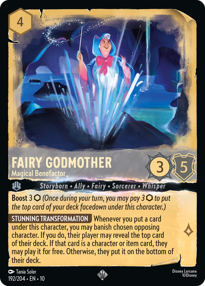 Fairy Godmother - Magical Benefactor — Whispers in the Well #192 (Disney Lorcana card)