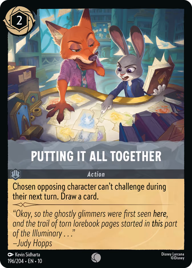 Putting It All Together — Whispers in the Well #196 (Disney Lorcana card)