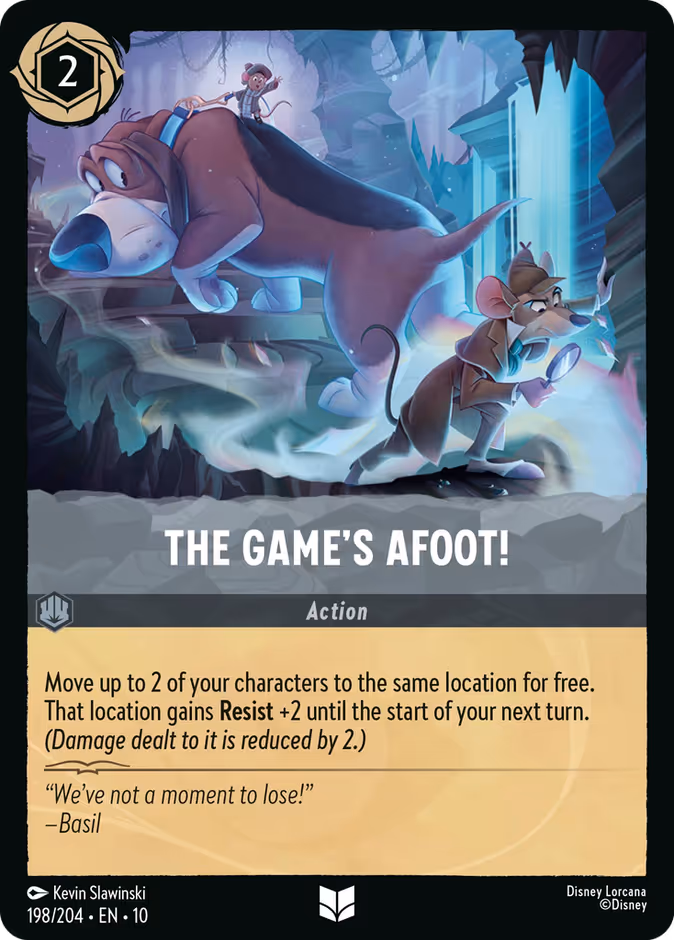 The Game's Afoot! — Whispers in the Well #198 (Disney Lorcana card)