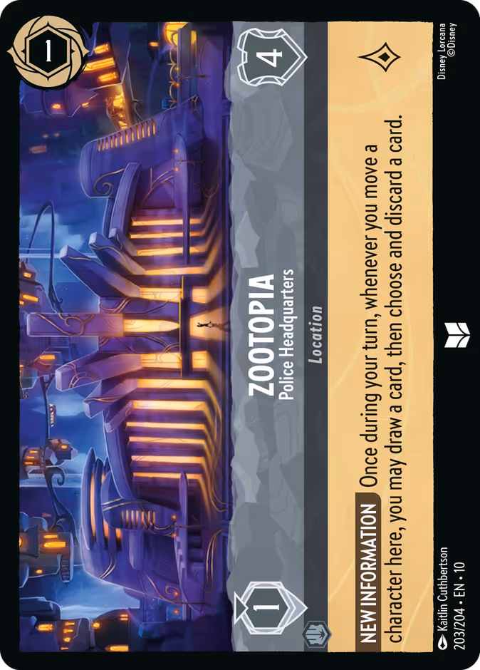 Zootopia - Police Headquarters — Whispers in the Well #203 (Disney Lorcana card)