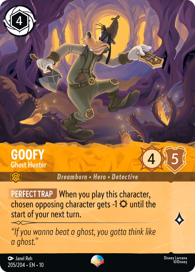 Goofy - Ghost Hunter — Whispers in the Well #205 (Disney Lorcana card)