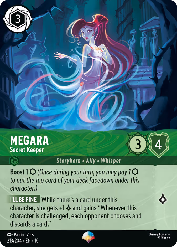 Megara - Secret Keeper — Whispers in the Well #213 (Disney Lorcana card)
