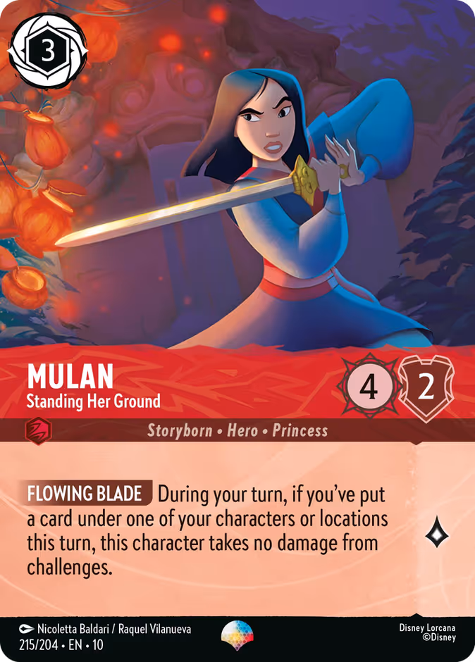 Mulan - Standing Her Ground — Whispers in the Well #215 (Disney Lorcana card)