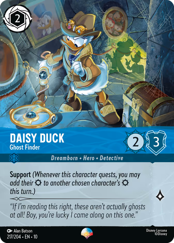 Daisy Duck - Ghost Finder — Whispers in the Well #217 (Disney Lorcana card)